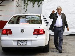 López Obrador llegó a la casa de transición en la Colonia Roma a las 10:45 horas, junto con su hijo menor. NTX / ARCHIVO