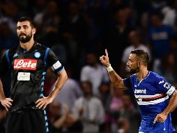 Quagliarella no celebró tras anotarle al equipo para el que jugó entre 2009 y 2010. AFP/M. Bertorello