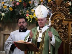 El cardenal Carlos Aguiar Retes ofició la misa en la Catedral Metropolitana. SUN / L. Cortés