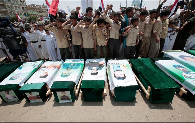 Funeral de las víctimas del ataque ocurrido el 13 de agosto. AP/M. Hani