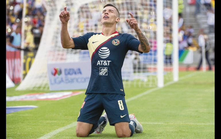 Mateus Uribe consiguió el 2-0 definitivo para sellar la victoria de las Águilas. MEXSPORT