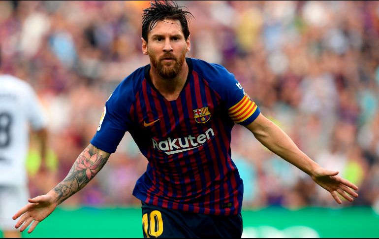 Messi figura en la lista de candidatos a ganar el premio Puskas, que galardona el mejor gol del año. AFP / L. Gene
