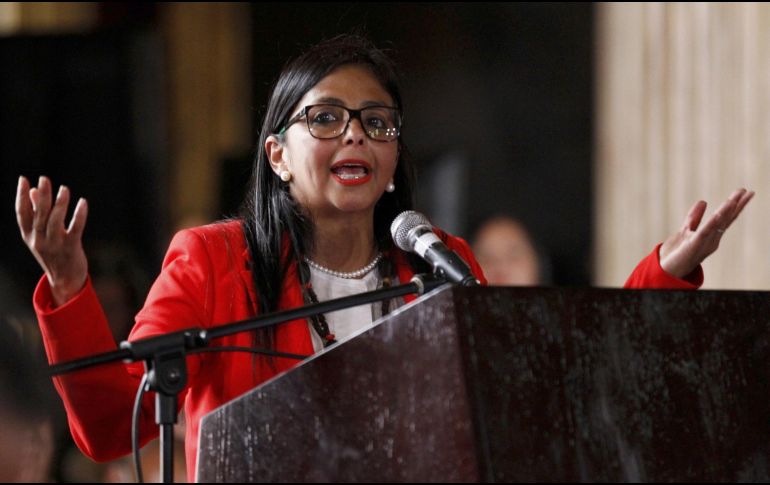 Delcy Rodríguez, vicepresidenta de Venezuela, asegura que su país presenta el segundo flujo más alto de llegada de inmigrantes en la región. EL INFORMADOR / ARCHIVO