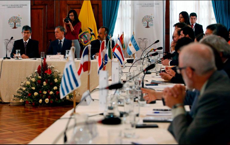 Bolivia, estrecho aliado de Venezuela, se abstuvo de firmar. AFP / C. Vega