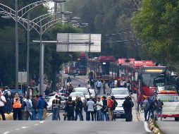 A pesar de que un pequeño grupo de manifestantes embozados intentó alterar el orden, no fue necesaria la intervención de los uniformados. SUN/A. Martínez