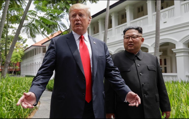 En su histórica cumbre de junio en Singapur, Trump y Kim acordaron que trabajarían para desnuclearizar Corea del Norte. AP/ ARCHIVO