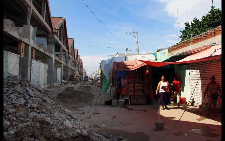 Vista actual del mercado municipal de Juchitán.