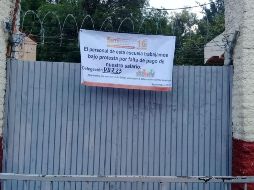 Algunas escuelas del Estado ya colocaron un aviso de suspensión de clases, que se realizará el lunes 10 de septiembre. FACEBOOK / @SNTE.Seccion16