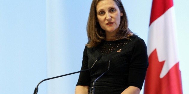 Freeland: EU s&iacute; quiere acuerdo comercial con Canad&aacute;