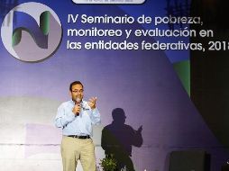 Hernández Licona impartió la conferencia Diagnóstico de Desarrollo Social en México. TWITTER / @coneval