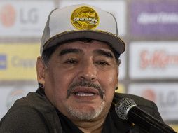 Maradona reconoce haber perdido tiempo, que desea recuperar con Dorados. AFP/P. Pardo