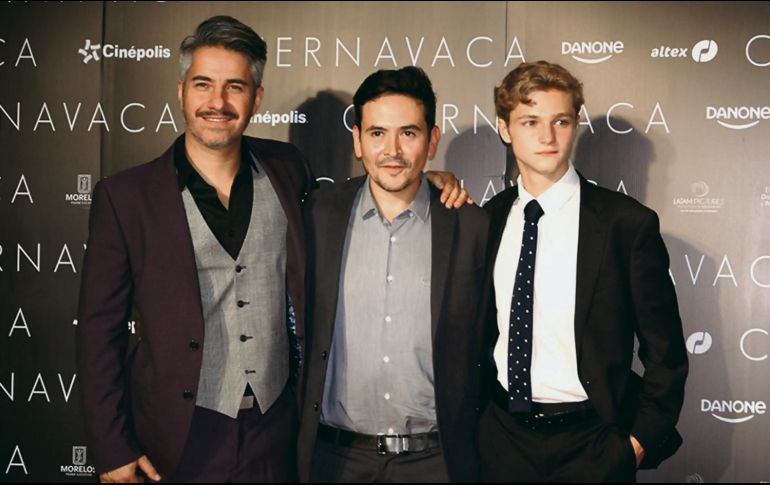 Moisés Arizmendi, Alejandro andrade y Emilio Puente. Equipo artístico y creativo de la película “Cuernavaca”. ESPECIAL