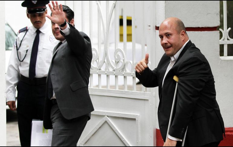 Aristóteles Sandoval y Enrique Alfaro arriban a las oficinas de transición de Andrés Manuel López Obrador. NTX/A. Monroy