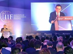 Ildefonso Guajardo participó en el Foro Económico México 2018, organizado por el Instituto de Finanzas Internacionales. TWITTER/iif