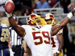 El jugador de los Pieles Rojas de Washington, London Fletcher (59), será candidato por primera vez. AP