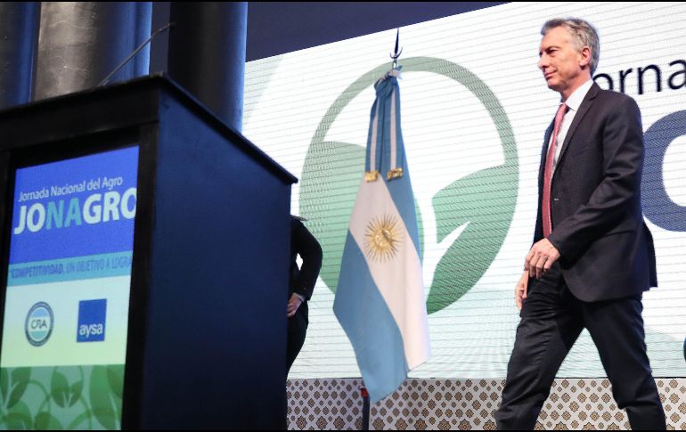 Mauricio Macri en la apertura de la tercera edición de la Jornada Nacional de Agro. EFE