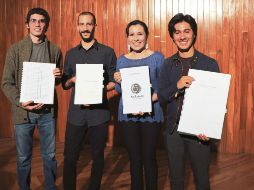 Finalistas: Sergio Olivares Montes, lan Ahued Naime, Cristina García Islas, y Luis Manuel Portillo Lagner. ESPECIAL