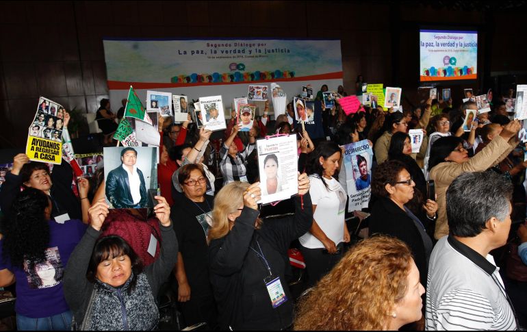 Durante el Segundo Diálogo por la Paz, familiares de las víctimas exigieron justicia y se mostraron en contra de la amnistía para los agresores. NTX / Ó. Ramírez