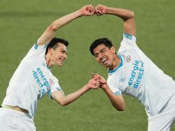 El reencuentro del “Chucky” Lozano y Erick Gutiérrez fue de festejos justo cuando se celebra la Independencia de México. Ayer, en su debut con el PSV, “El Guti” dio un pase de 30 metros que Hirving capitalizó en gol, y la celebración recordó su paso por la Liga MX. @PSV