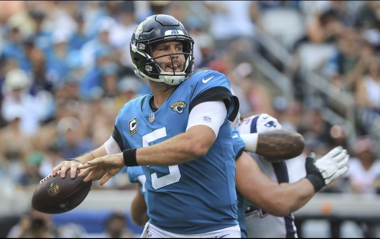 Bortles conectó pases de anotación con Donte Moncrief, Keelan Cole y Austin Seferian-Jenkins en los primeros 30 minutos. AFP / S. Greenwood