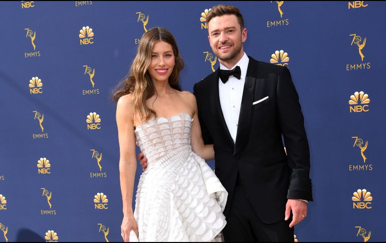 Jessica Biel and Justin Timberlake; Biel es nominada a mejor actriz principal en una serie limitada o cine. AFP / V. MACON