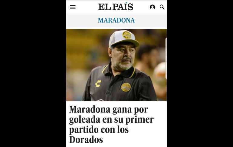 Debut de Maradona en Dorados acapara la prensa internacional