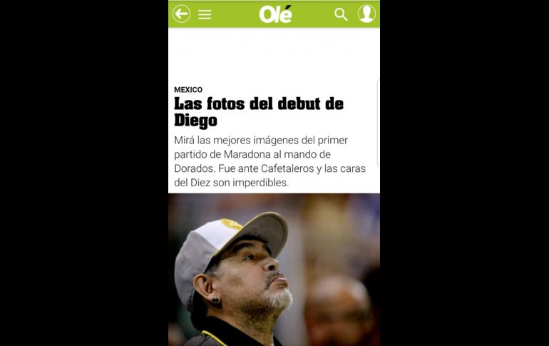Debut de Maradona en Dorados acapara la prensa internacional