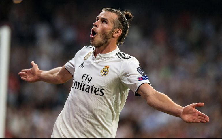 Bale celebra tras anotar al 58' el segundo gol de los merengues. EFE/R. Jiménez