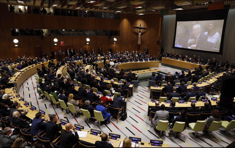 El secretario general de la ONU expresa al contrario de Trump que para abordar el problema de las drogas es necesario tener un enfoque en solo dos áreas: tomar medidas contra el tráfico de drogas y asegurar que aquellos que necesitan tratamiento lo obtengan. EFE/ J. Szenes