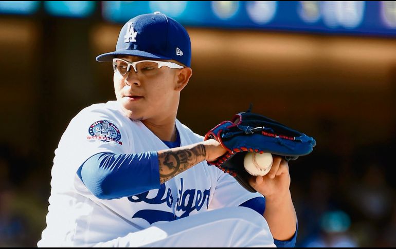 Julio Urías no ha recibido daño durante el tiempo que ha estado en la lomita esta temporada con los Dodgers. NOTIMEX