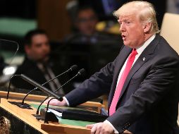 Durante su discurso ante la Asamblea General de la ONU, Trump dijo que la economía del país está creciendo como nunca, lo que provocó risas entre los jefes de Estado. AP / B. Matthews