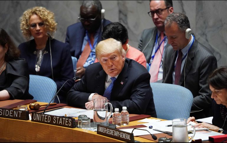 El presidente Trump volvió a amenazar a Irán con nuevas sanciones “más fuertes que nunca” durante la Asamblea General de la ONU. AFP / D. Emmert