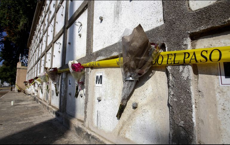 Criptas en el Panteón Guadalajara tras la inhumación del martes. AFP/U. Ruiz