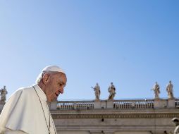 El papa Francisco, durante su audiencia pública de los miércoles en la plaza de San Pedro del Vaticano. EFE/A. Carconi