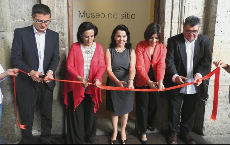 Autoridades del Instituto Cultural Cabañas y de UDGVirtual inauguraron oficialmente el Museo de Sitio. CORTESÍA