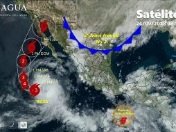 Lo más probable es que la lluvia más intensa en el suroeste de California, de ocurrir, se registre el lunes por la noche y el martes temprano. TWITTER/ @conagua_clima
