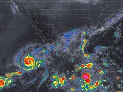 El SMN se localiza en el Océano Pacífico a mil 15 kilómetros al suroeste de Cabo San Lucas, Baja California Sur. TWITTER / @conagua_clima