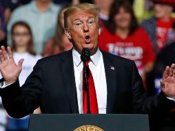 Trump criticó a los demócratas por tratar de frenar la candidatura de su nominado para el Tribunal Supremo, Brett Kavanaugh, acusado por abusos sexuales. / G. J. Puskar