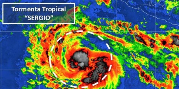 Tormenta "Sergio" alcanzar&aacute; categor&iacute;a de hurac&aacute;n en el transcurso del d&iacute;a