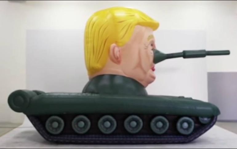 La pieza está en la cúspide del entretenimiento y el terror, de manera similar a Trump. INSTAGRAM / sainthoax