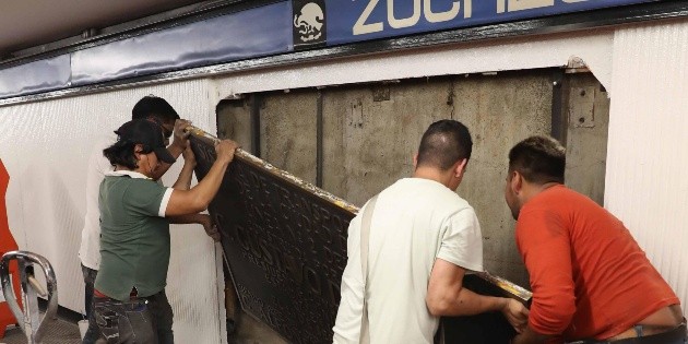Retiran del Metro placas con nombre de Gustavo D&iacute;az Ordaz