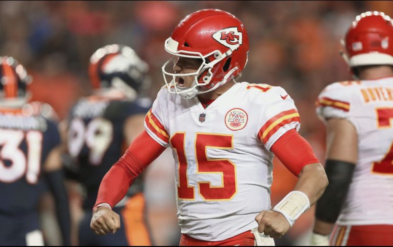 Patrick Mahomes será uno de los protagonistas del juego del próximo 19 de noviembre en el Estadio Azteca. AFP / M. Stockman