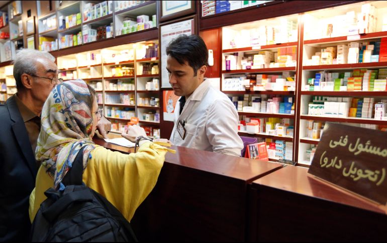 Farmacia en Teherán. Irán inició una batalla judicial ante la CIJ tras la reimposición de sanciones unilaterales severas en su contra por parte de Trump. AFP