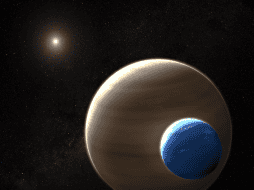 La exoluna se encuentra a unos ocho mil años luz de la Tierra, dentro de la constelación de Cygus, que orbita un planeta gigante de gas; ambos orbitan la estrella llamada Kepler-1625. ESPECIAL / nasa.gov