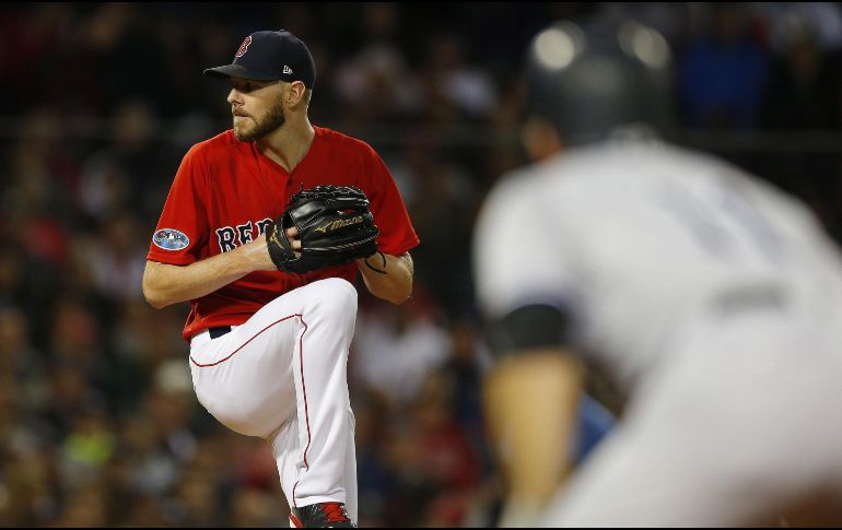Chris Sale se llevó la victoria, tras lanzar cinco entradas y un tercio. EFE/C. Gunther