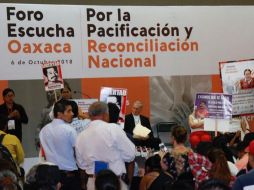 Durante el foro, la principal demanda de los participantes al presidente electo fue la aplicación de justicia ante los distintos hechos de violencia en Oaxaca y el país. TWITTER / @CEEMorenaOaxaca