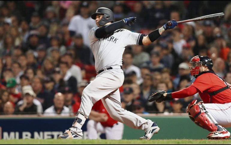 Gary Sánchez se despachó con dos jonrones para colaborar al triunfo de los Yankees. AFP