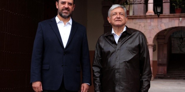L&oacute;pez Obrador se re&uacute;ne con gobernador de Zacatecas