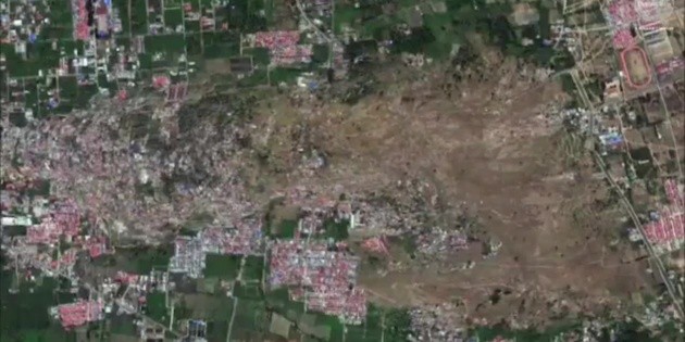 Muestran fen&oacute;meno de "licuefacci&oacute;n" tras el sismo en Indonesia