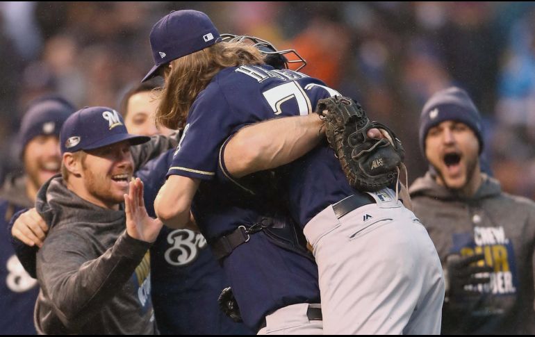 Los Cerveceros esperan rival en la Serie Final de la Liga Nacional, que arranca el viernes. AFP / M. Stockman